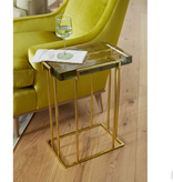 Prism Side Table/Gold Leaf  16.75W x 11D x 22H