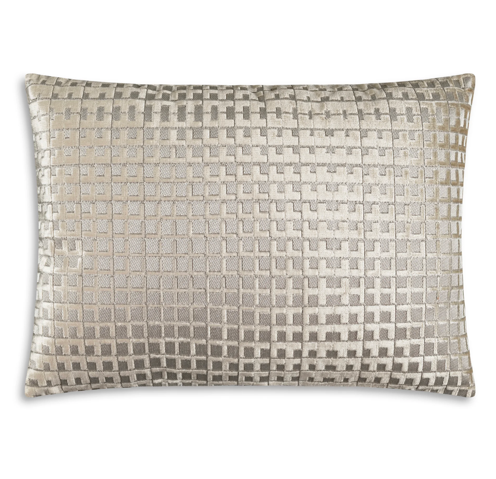 Cloud9 Design Grey Jacquard Velvet in Geometric pattern / double side14x20
