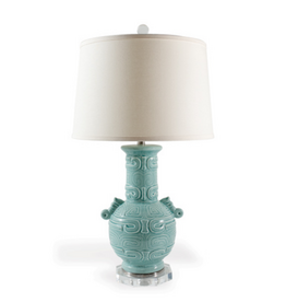 Dynasty Celadon Lamp - 31"H x 18"D