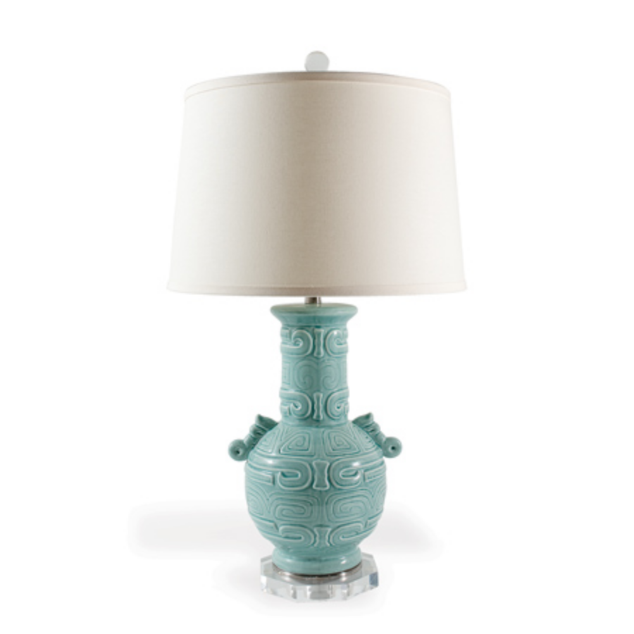 Dynasty Celadon Lamp - 31"H x 18"D