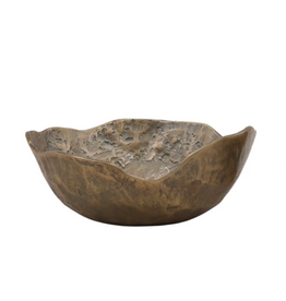 Damara Bowl Antique Brass Large: 12"W × 12"D × 5"H