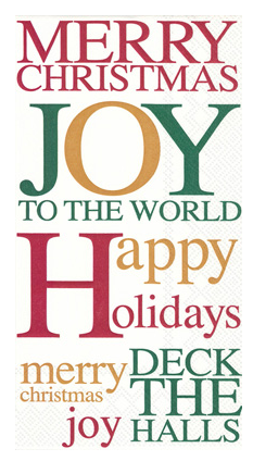 Joyous Christmas Guest Towel
