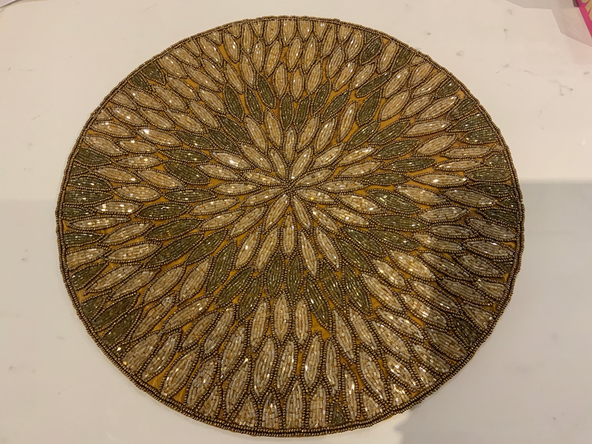 Gold Beaded Placemat