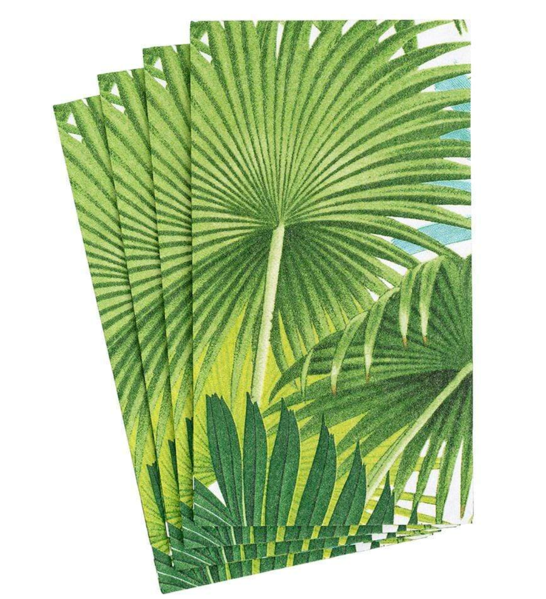 Palm Fronds White Paper Guest Towel Napkins