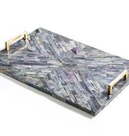 Greystone Mosaic Tray   18" W x 12" D