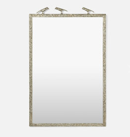Joelle Three Bird Mirror - Silver - 26"W X 40"H