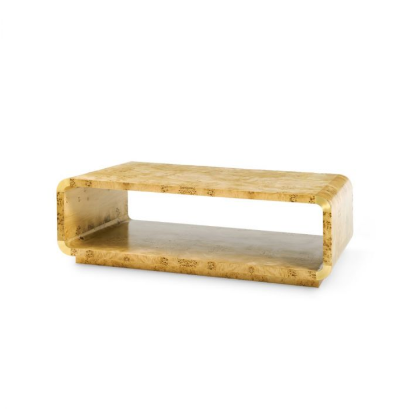 Emil Coffee Table, Burl - 56" x 30" x 18.5"H