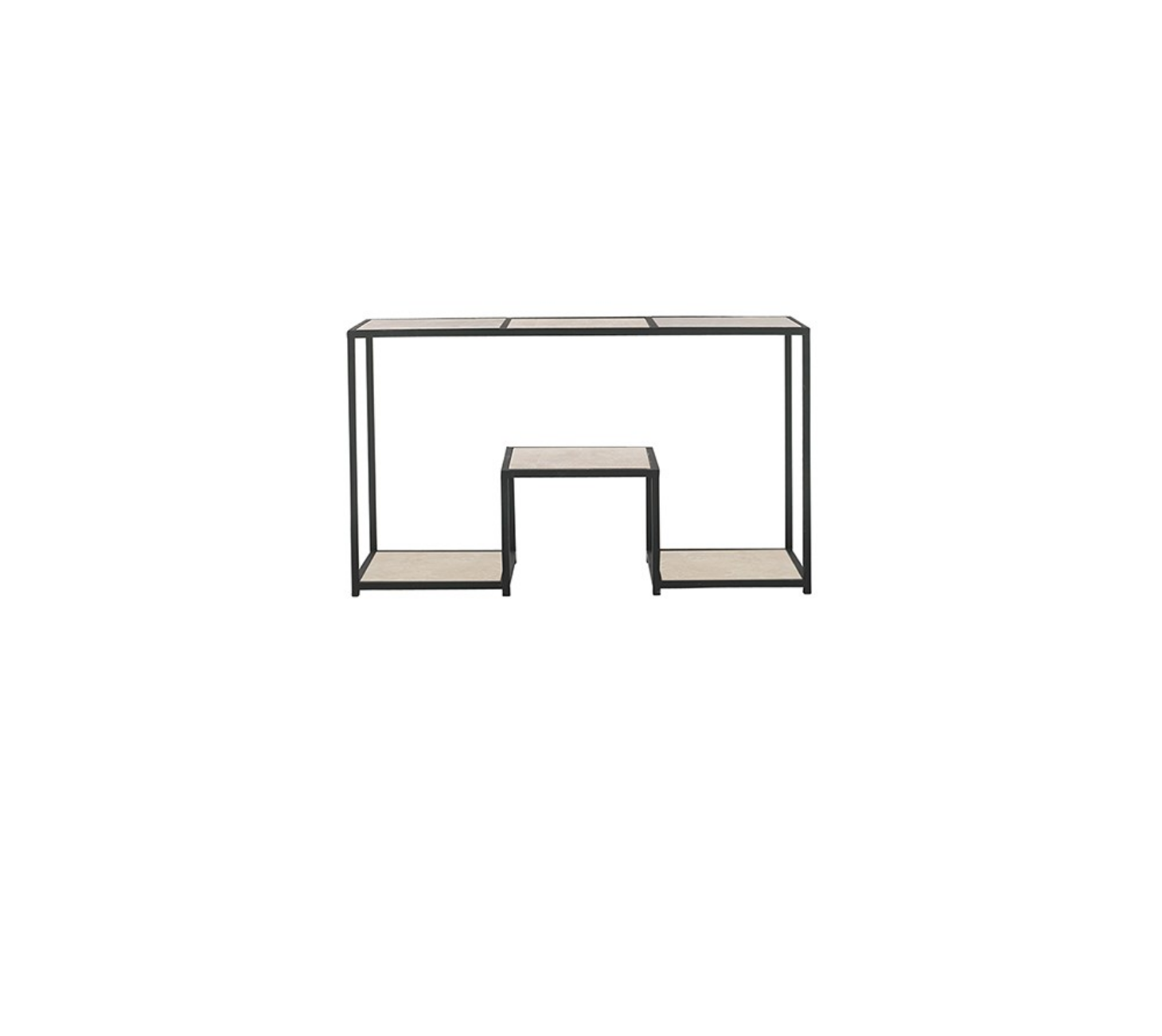 San Francisco Console -Bronzed Brass w/Carrera Marble - 36"H x 58"W x 15"D