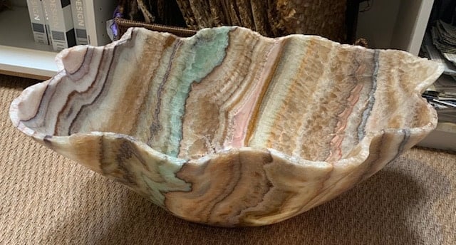 Bowl Serpentine Gray 29.5x22x11.4