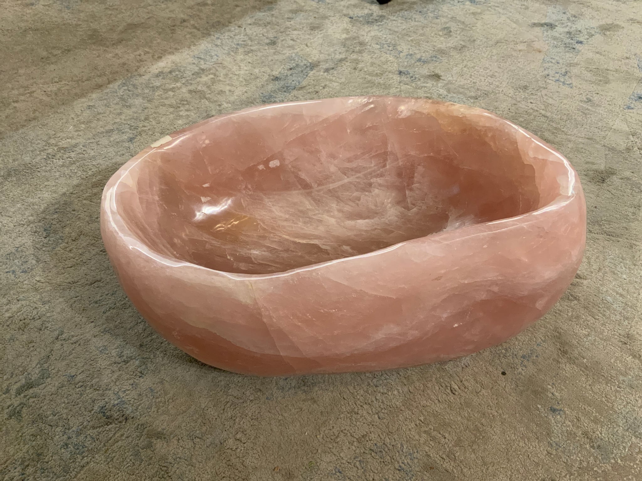 Rose Quartz Bowl 17"x10"x8"