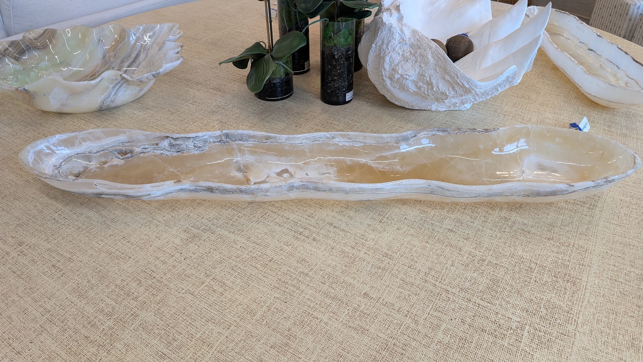 Quartz Onyx Canoe Crystalline /53.1x9.1x3.9