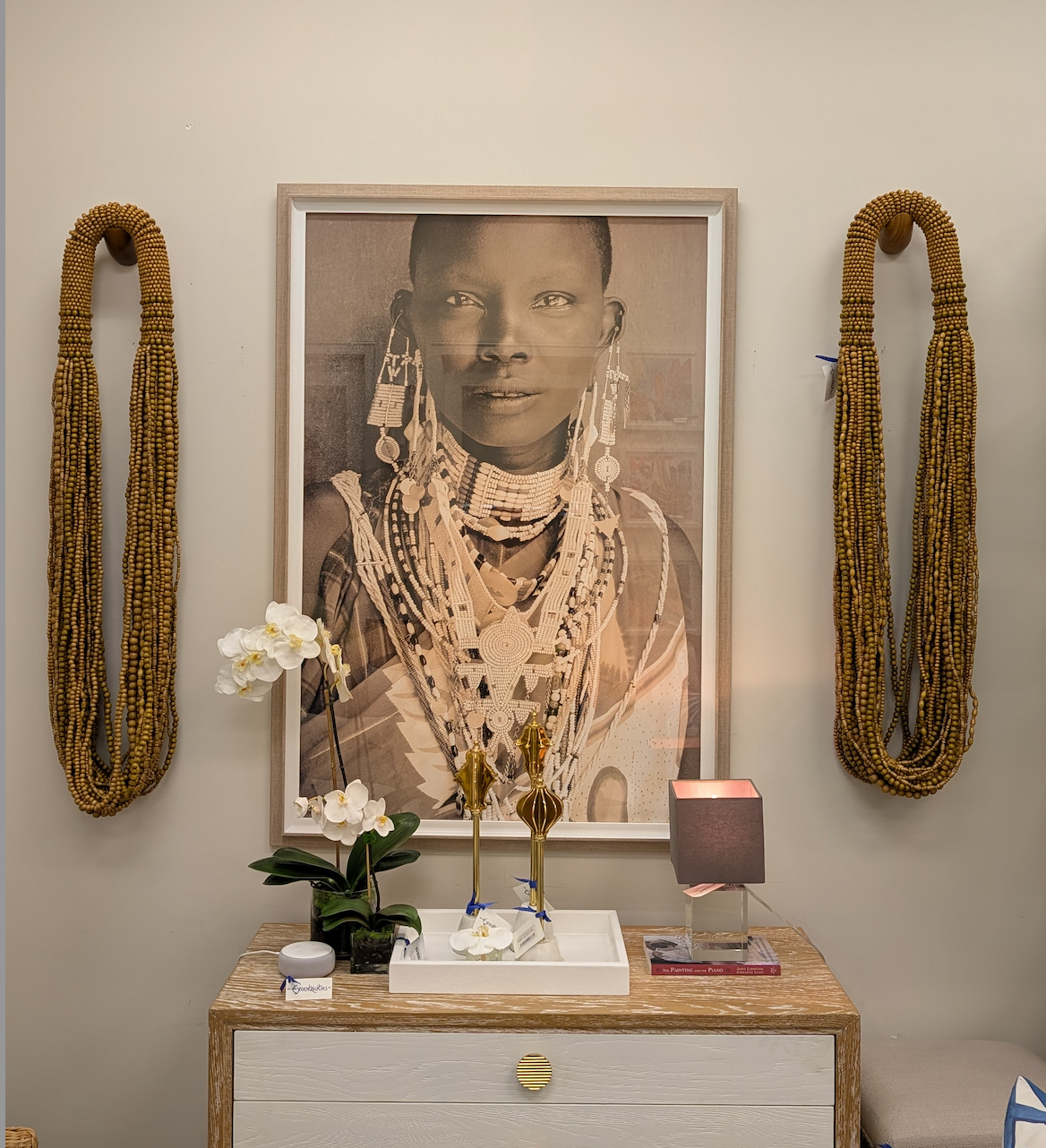 Adorno Necklace/ Beige 47.2"