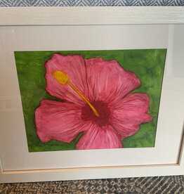 Pink Hybiscus 12.5"x 15.5"