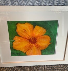 Orange Hybiscus 12.5"x 15.5"