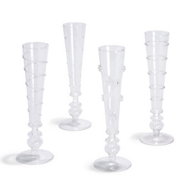 Verre Champagne Flute Hand Blown