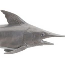 Broadbill Swordfish Gray Wall Sculpture  57x8x14"H