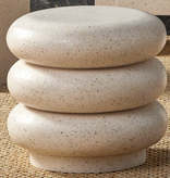 Cusani Ivory Terrazzo Stool - 18.75"h x 20"dia.
