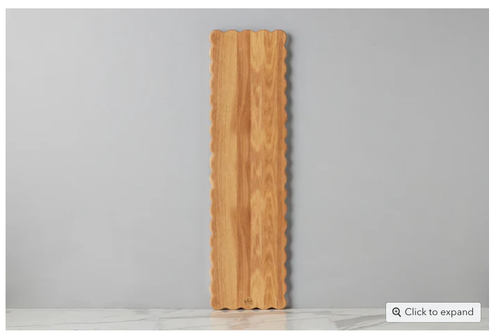 etuHome Scalloped Cutting Plank, Large 36"x10"