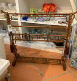 NATURAL BAMBOO BLANKET TOWEL STAND