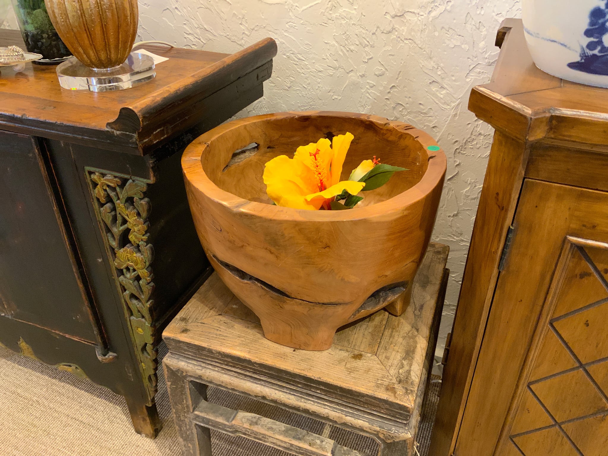 ANTIQUE TEAK BOWL