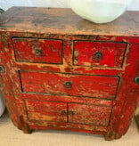 RED ANTIQUE CABINET