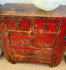 RED ANTIQUE CABINET