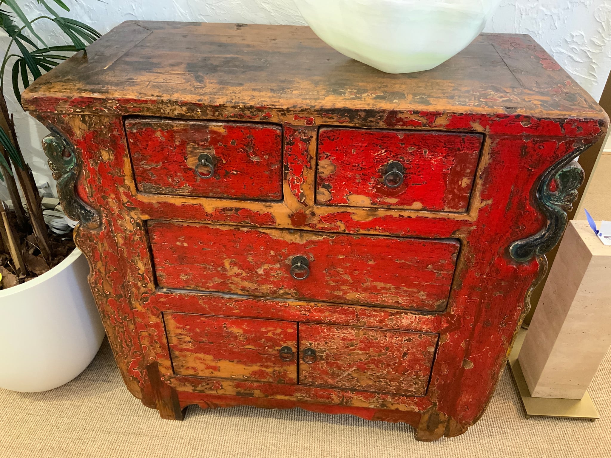 RED ANTIQUE CABINET