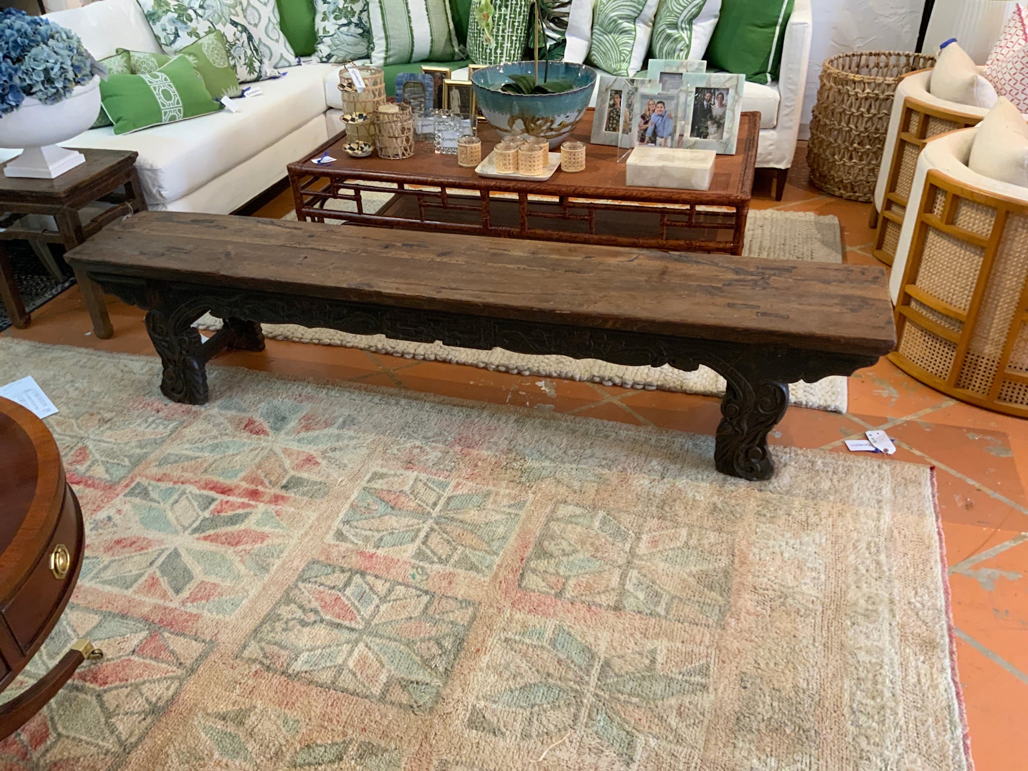 ANTIQUE CHINESE TEMPLE BENCH