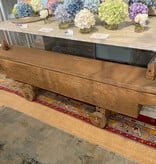 ANTIQUE BENCH W/LID & WHEELS 100-125 YR