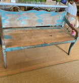 ANTIQUE BENCH BLUE BALI ORIG COND AND PA