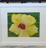 Yellow Hybiscus 16 x 20 overall 22x18