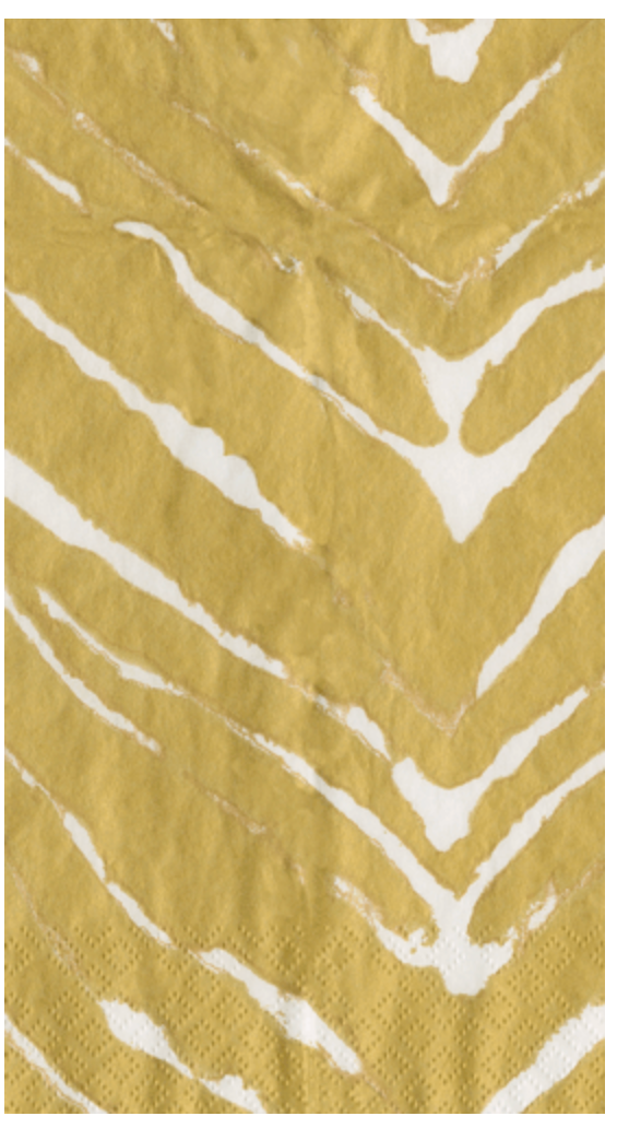 Go Wild White/gold Guest Towel