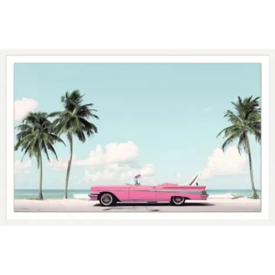 Pink Cadillac and Endless Coast - 55.75"w x 35.75"h