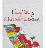 Feeling Christmas-Sea Beach Flour Sack Dish Towel
