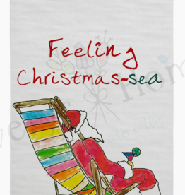 Feeling Christmas-Sea Beach Flour Sack Dish Towel