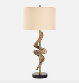 Rams Horn Table Lamp   34H,   Shade 10H X 15 Dia. (in)