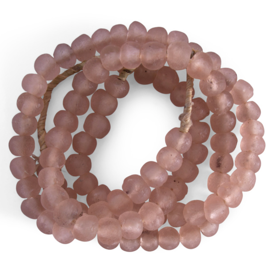 Small Sea Glass Beads - Light Pink
