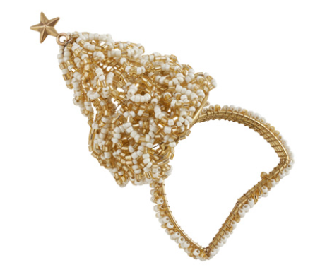 christmas tree napkin ring Gold