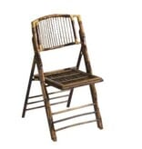 Folding Rattan Chair - Rattan Tortoise Gloss W19 x D22 x H35"