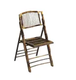 Folding Rattan Chair - Rattan Tortoise Gloss W19 x D22 x H35"