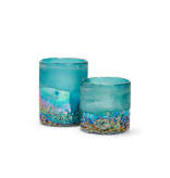 Frosted Candleholder 4" H x 4" Dia