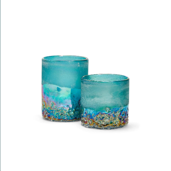 Frosted Candleholder 4" H x 4" Dia
