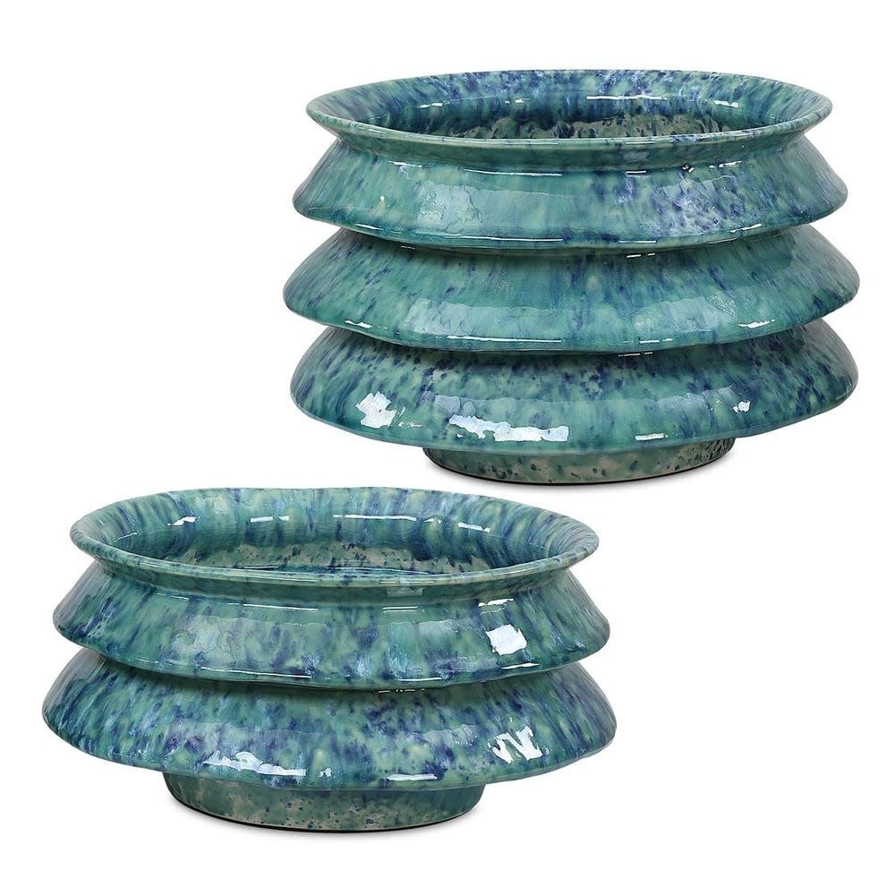 ZigZag Bowls, S/2 - 10x5x10 &10x7x10