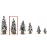 20 1/2" Snow Covered Christmas Tree with Jute Covered Wooden Base