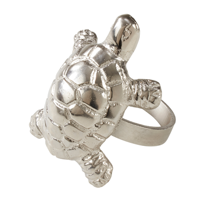 Turtle Napkin Ring Silver