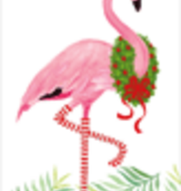 Christmas Flamingos Guest Towel