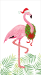 Christmas Flamingos Guest Towel