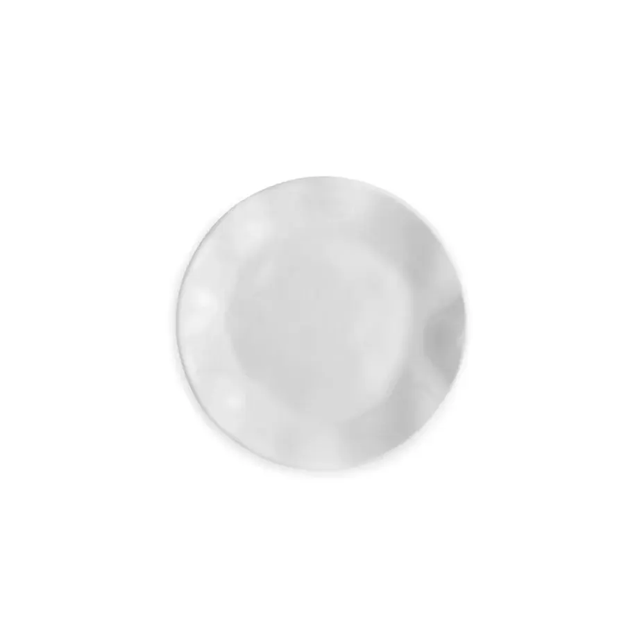 Q Home Design Ruffle White Round Canape Plate 5.5"