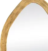 Macy Organic Oval-Shaped Brass Mirror
