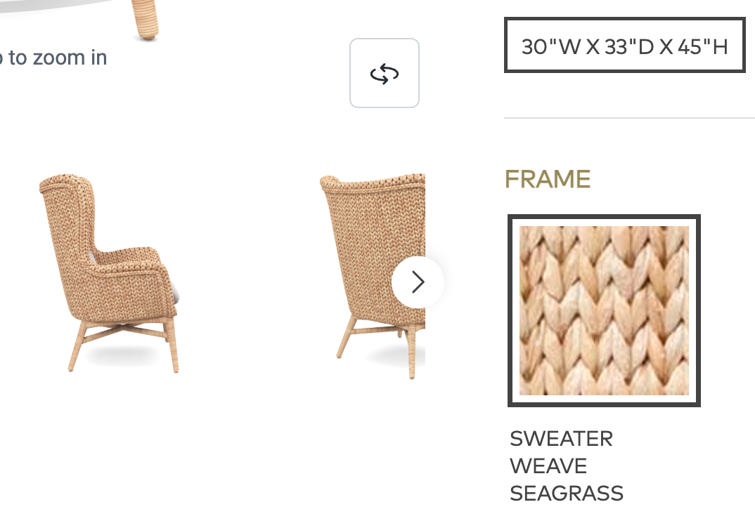 Tazia Lounge Chair in Seagrass